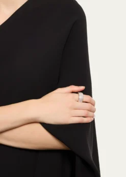 PomellatoIconica Maxi Band Ring with White Diamonds
