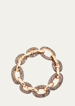 Pomellato18K Catene Brown Diamond Link Bracelet