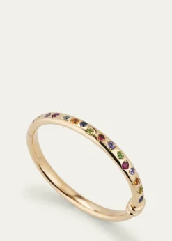 Pomellato18K Rose Gold Iconica Bangle Bracelet with Various Stones