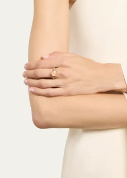 Pomellato18K Gold Nudo Classic Rose Quartz Diamond Ring