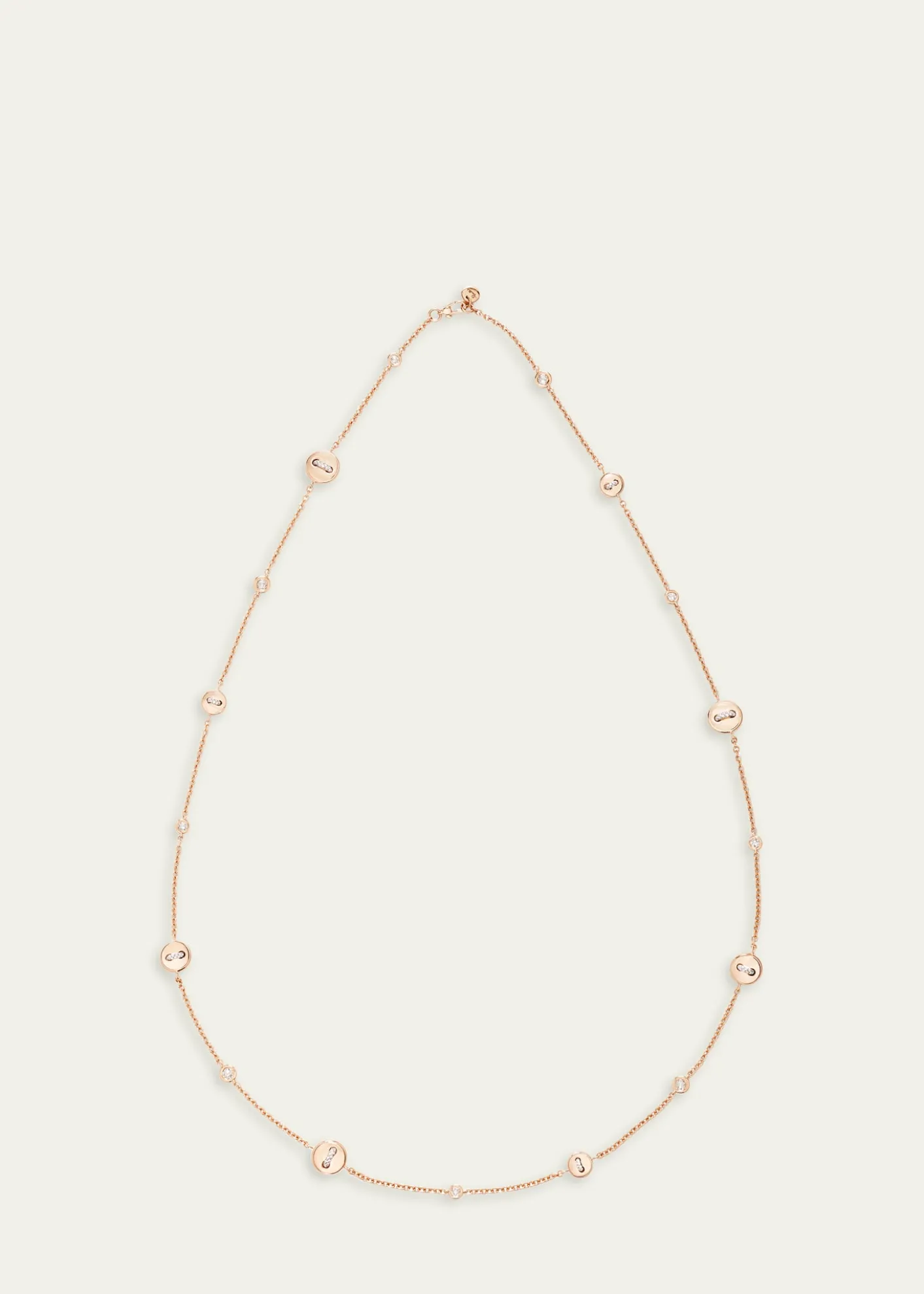 Pomellato18K Rose Gold Diamond Pom Pom Dot Necklace