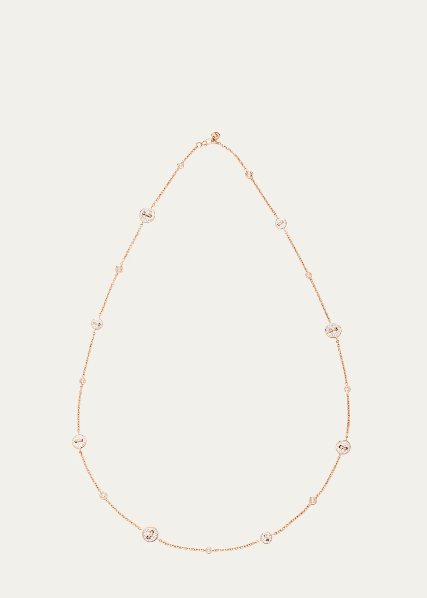 Pomellato18K Rose Gold Diamond Pom Pom Dot Necklace