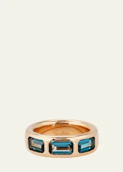 Pomellato18K Rose Gold Iconica Ring with London Blue Topaz