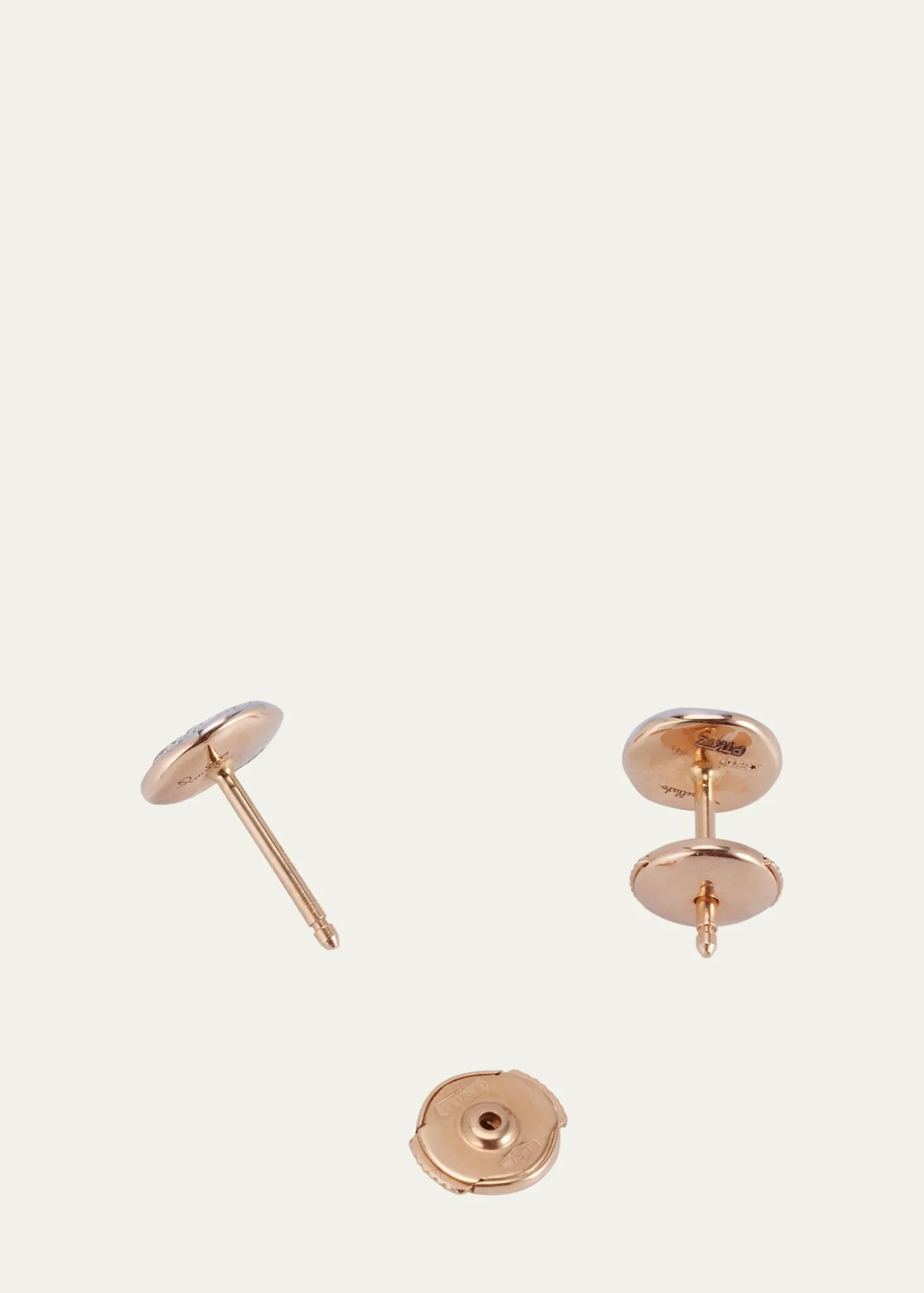 Pomellato18K Rose Gold Sabbia Stud Earrings with Diamonds