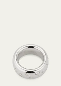 Pomellato18K White Gold Iconica Ring with Fancy Set Diamonds