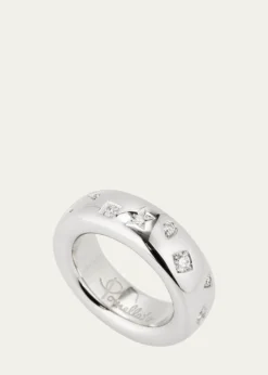 Pomellato18K White Gold Iconica Ring with Fancy Set Diamonds