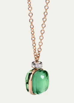 PomellatoNudo Classic Pendant Necklace with Prasiolite and Green Agate
