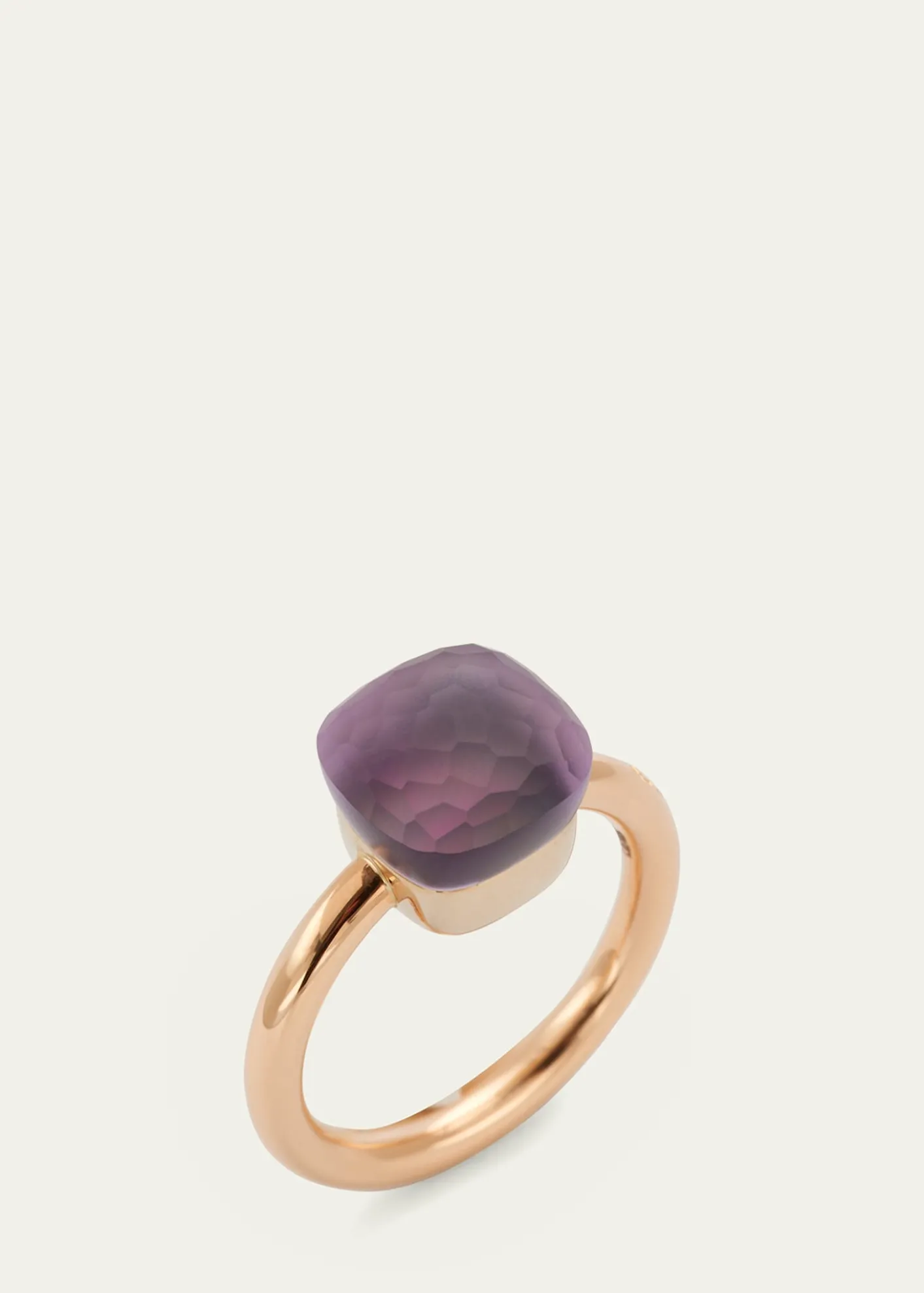 PomellatoNudo Gele Classic 18k Gold Amethyst Ring
