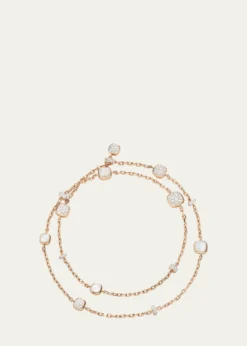 PomellatoNudo 18K Rose Gold Diamond and Mother of Pearl Long Necklace