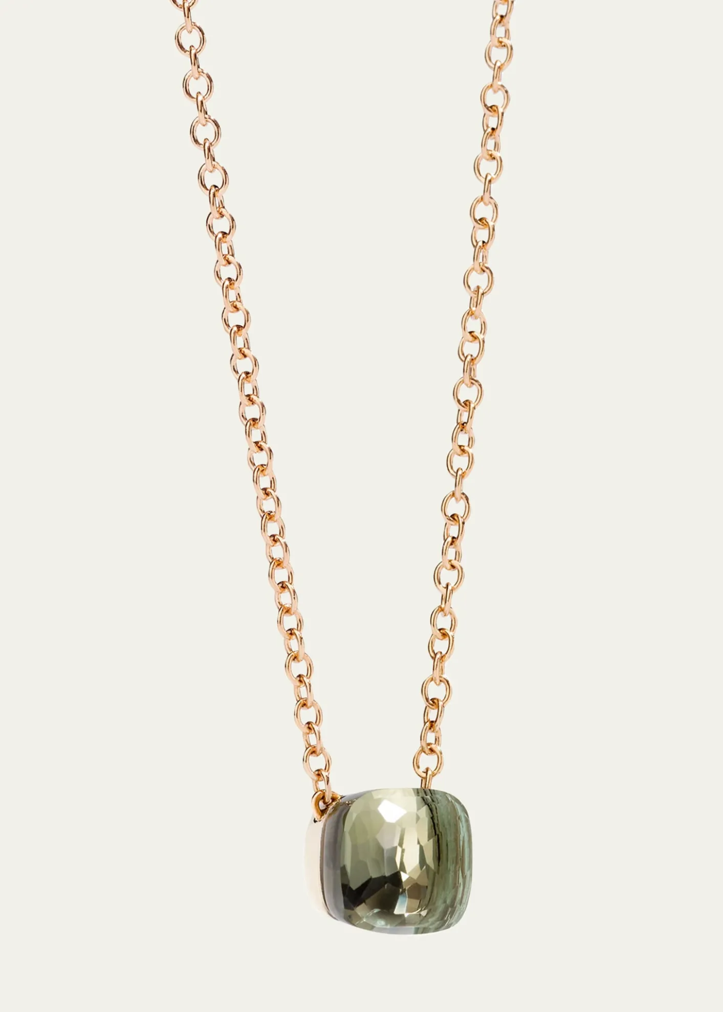 PomellatoNudo 18K Rose Gold Prasiolite Pendant Necklace