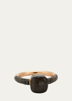 PomellatoNUDO Petite 18k Gold/Titanium Ring with Obsidian & Black Diamond