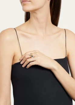 PomellatoNudo Petite Rose Gold & White Topaz Ring