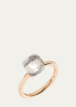 PomellatoNudo Petite Rose Gold & White Topaz Ring