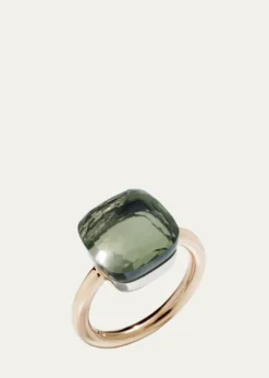 PomellatoNudo Rose Gold & Prasiolite Grande Ring, Size 51