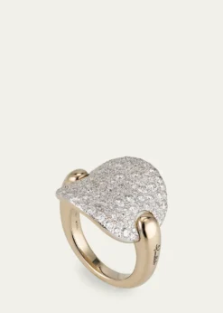 PomellatoSabbia 18k White Gold and Diamond Ring