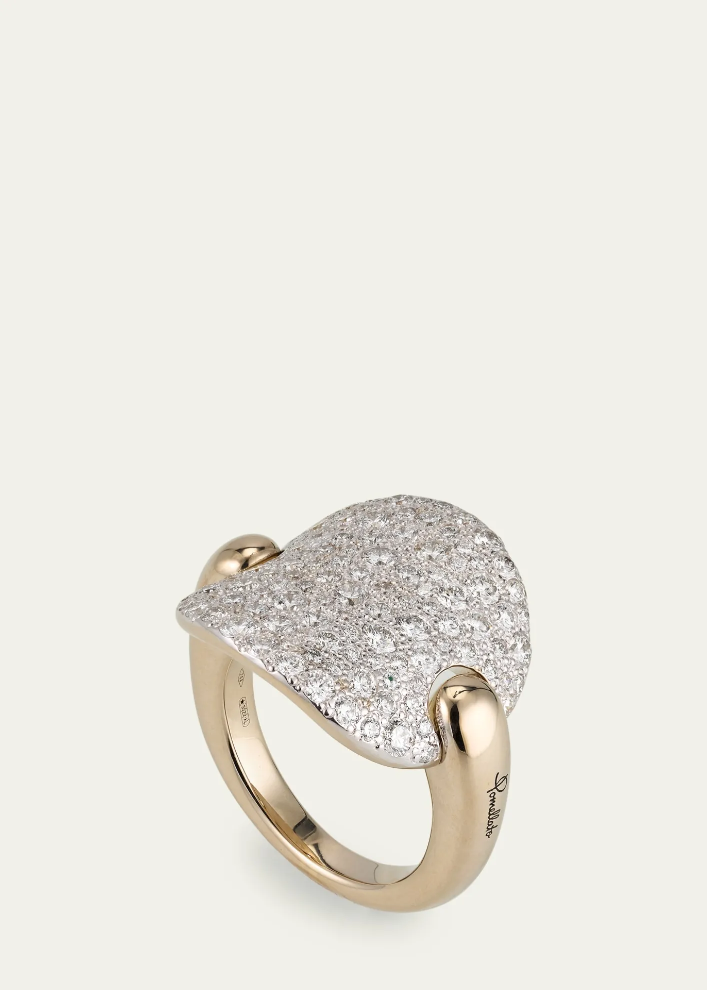 PomellatoSabbia 18k White Gold and Diamond Ring