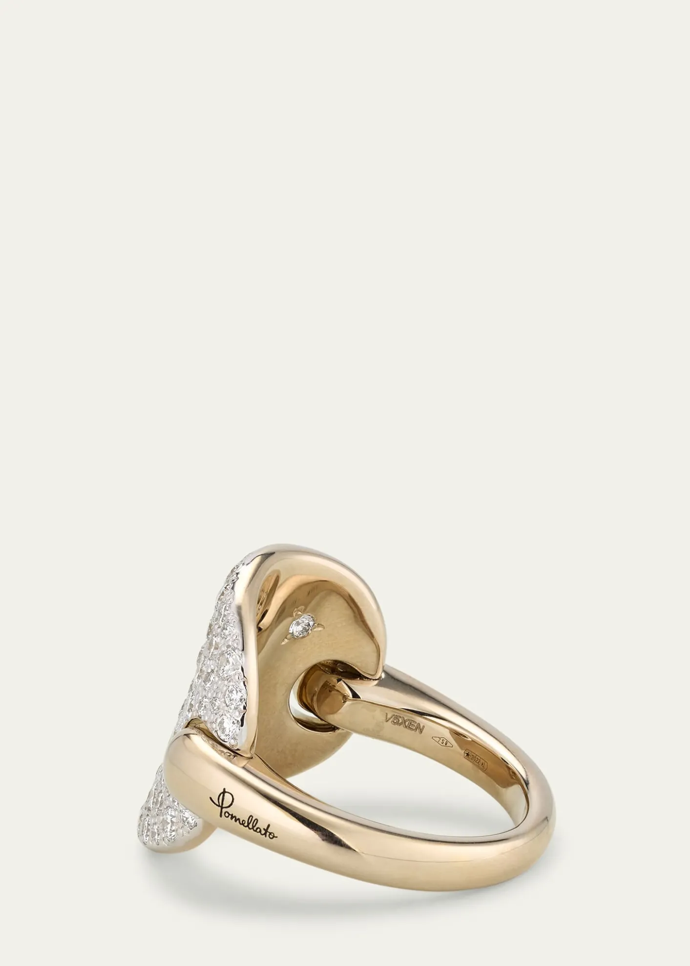 PomellatoSabbia 18k White Gold and Diamond Ring
