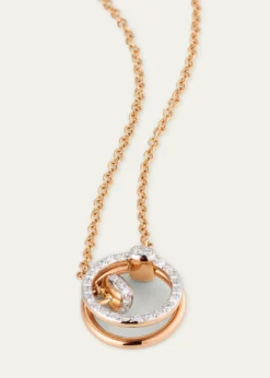 PomellatoTogether 18K Rose Gold Diamond Circle Pendant Necklace