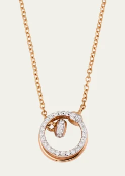 PomellatoTogether 18K Rose Gold Diamond Circle Pendant Necklace