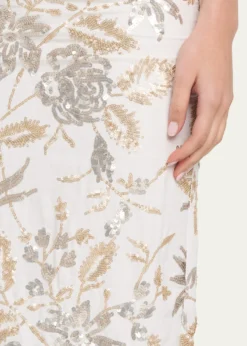 Prabal GurungFloral Sequined Midi Pencil Skirt