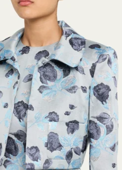 Prabal GurungMetallic Floral Jacquard Bolero Jacket