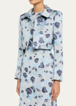 Prabal GurungMetallic Floral Jacquard Bolero Jacket