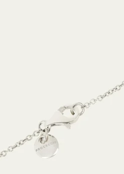 Procaccia Jewelry18K Gold Hebrew GIMEL Mandarin Garnet Initial Necklace, 18