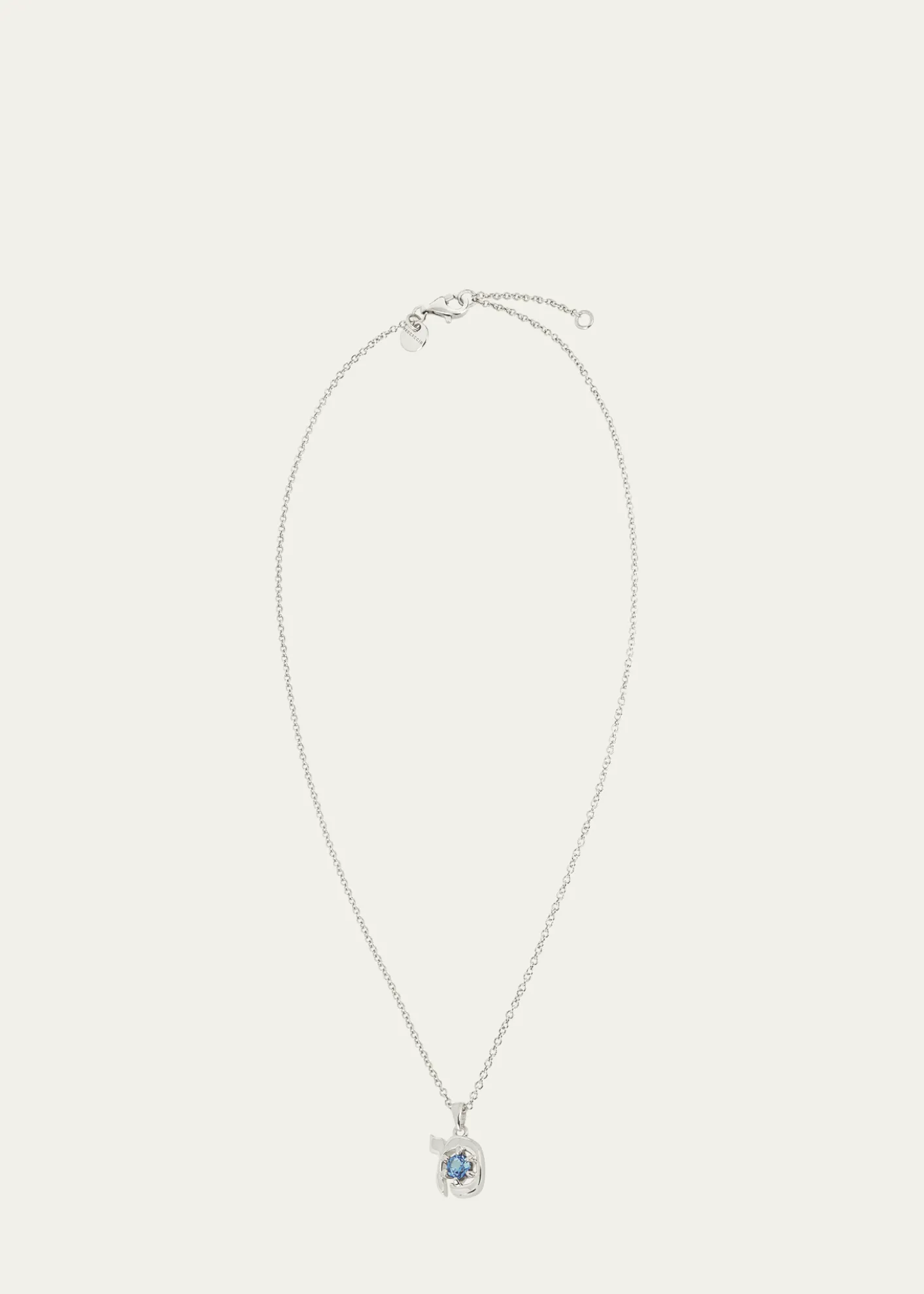 Procaccia Jewelry18K Gold Hebrew MEM Initial Necklace