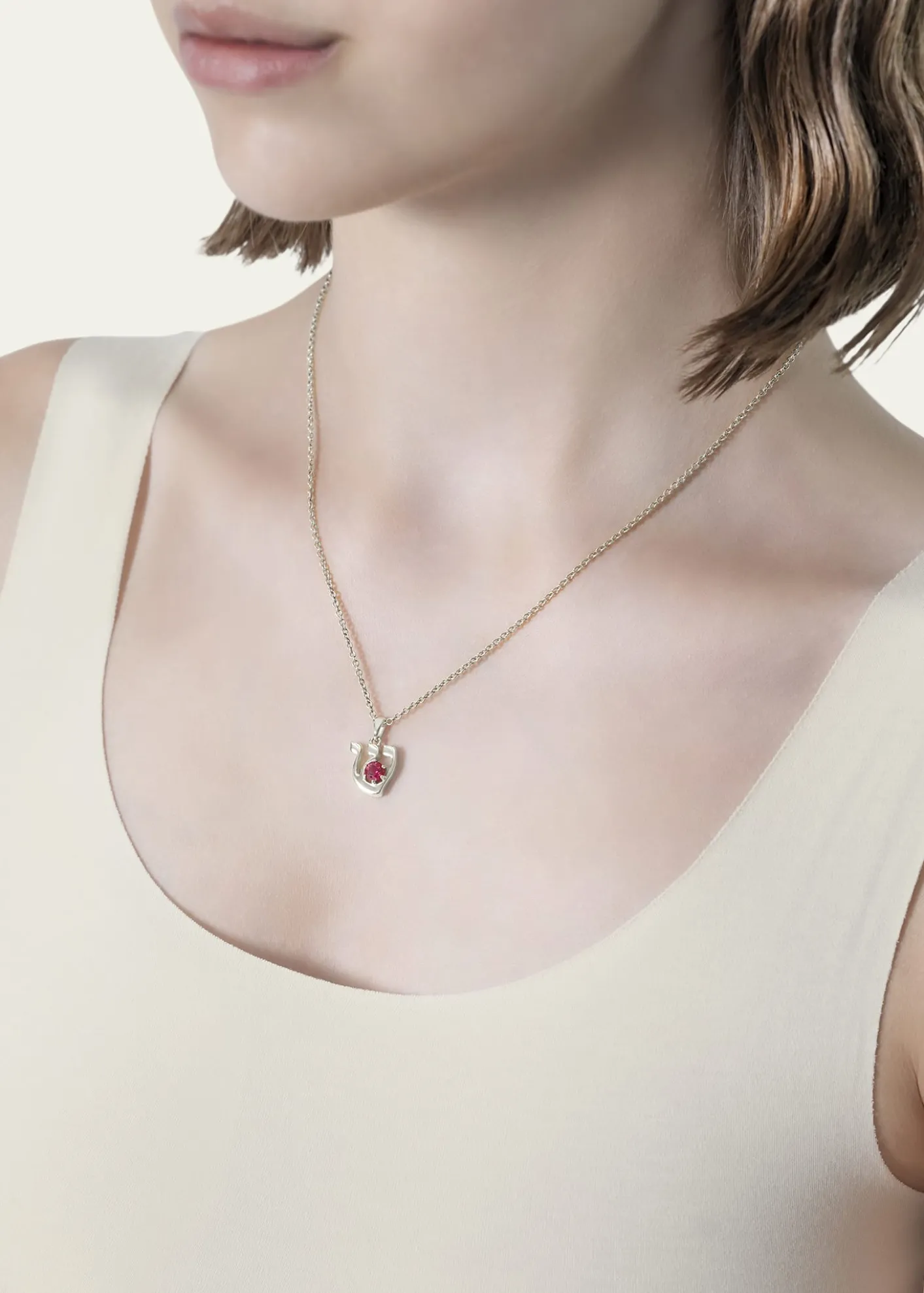 Procaccia Jewelry18K Gold Hebrew SHIN Initial Necklace
