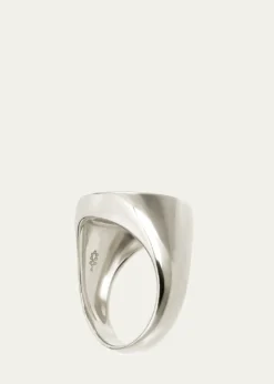 Procaccia Jewelry 18K Gold Hebrew VAV Initial Signet Ring