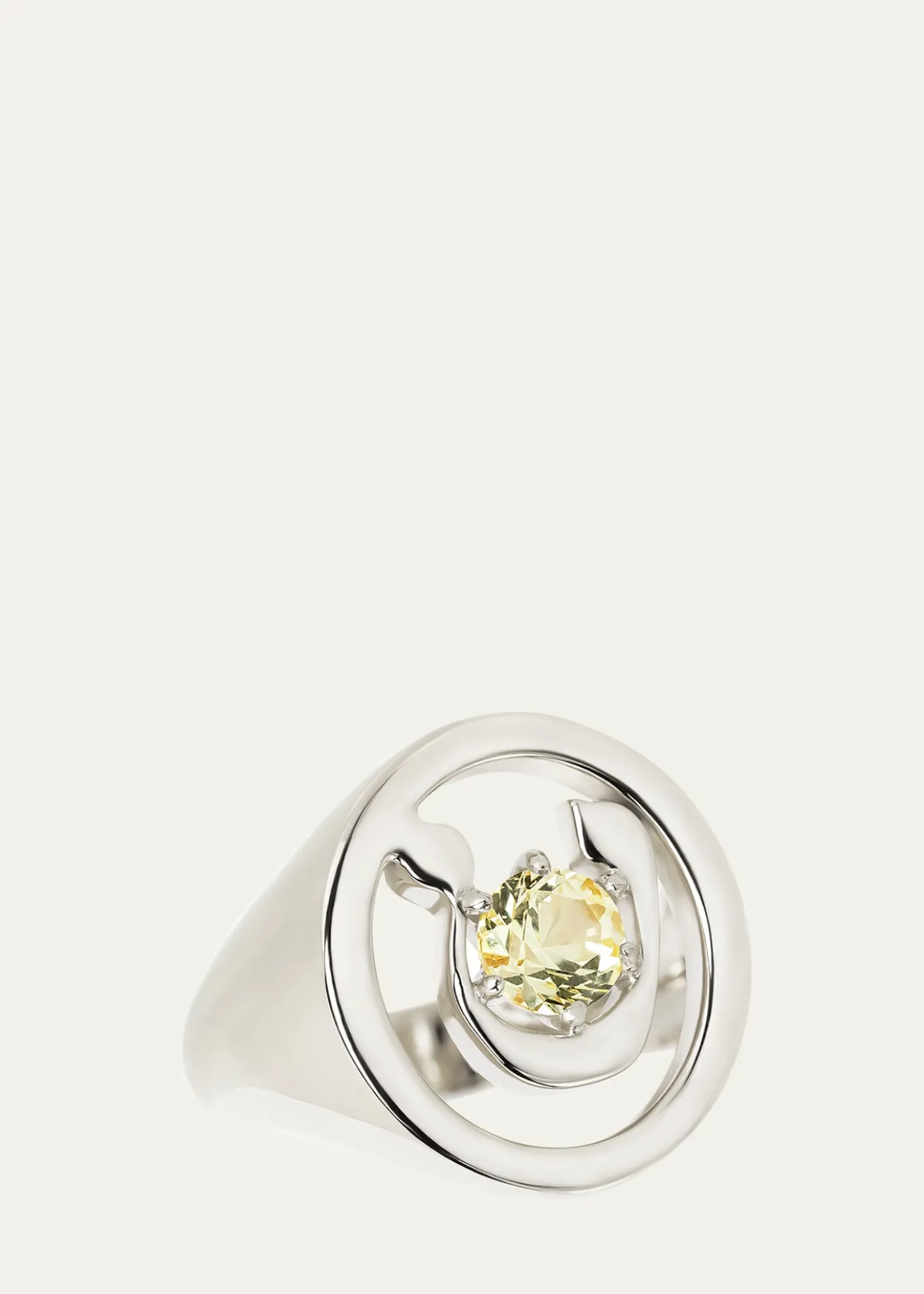 Procaccia Jewelry18K Gold Hebrew TET Initial Signet Ring