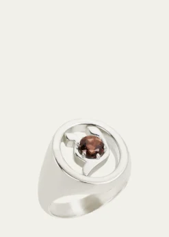 Procaccia Jewelry18K Gold Hebrew AYN Initial Signet Ring
