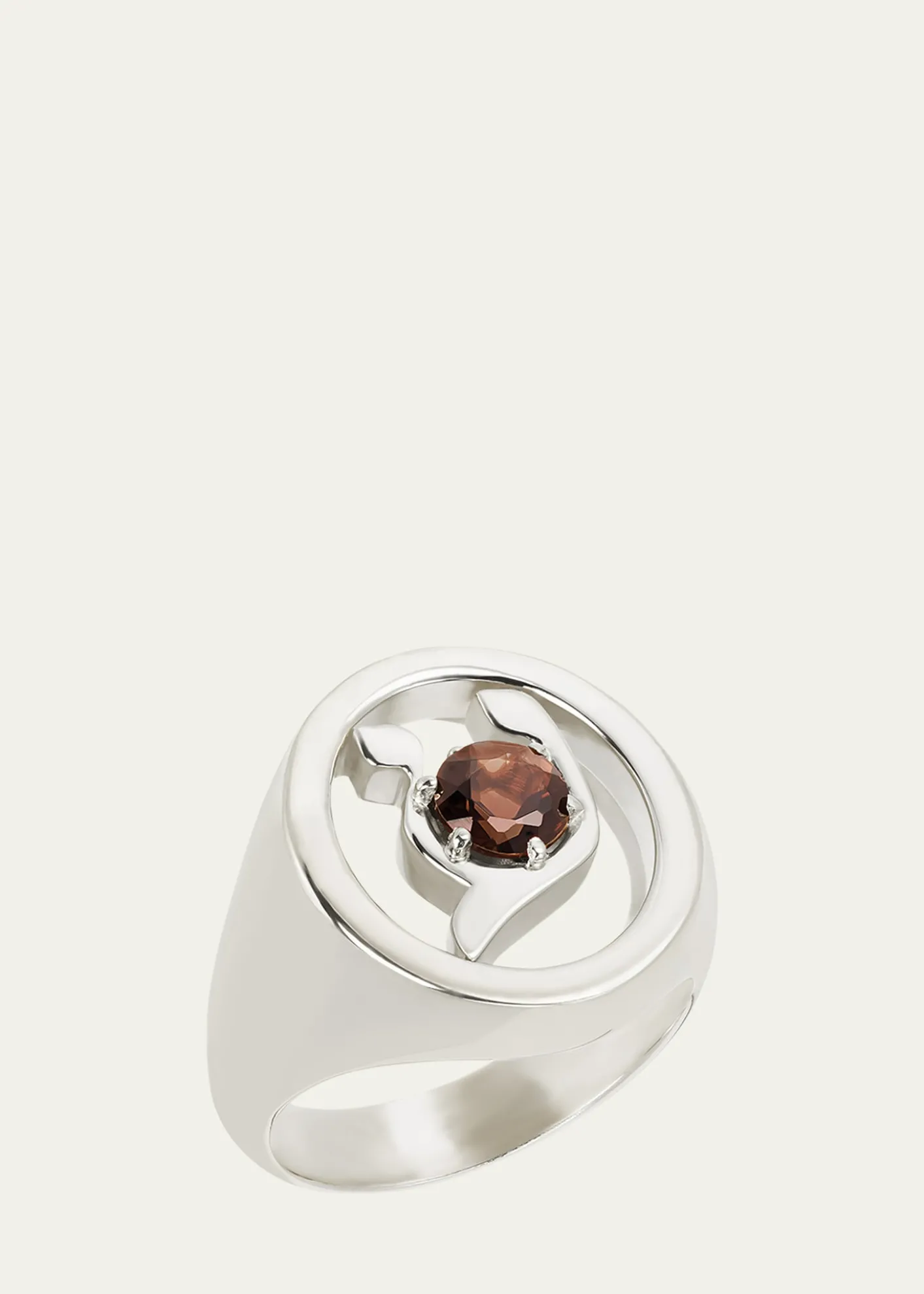 Procaccia Jewelry18K Gold Hebrew AYN Initial Signet Ring
