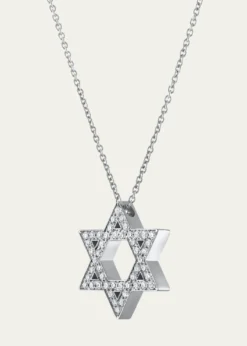 Procaccia Jewelry18K Gold Large Star of David Pave Diamond Necklace