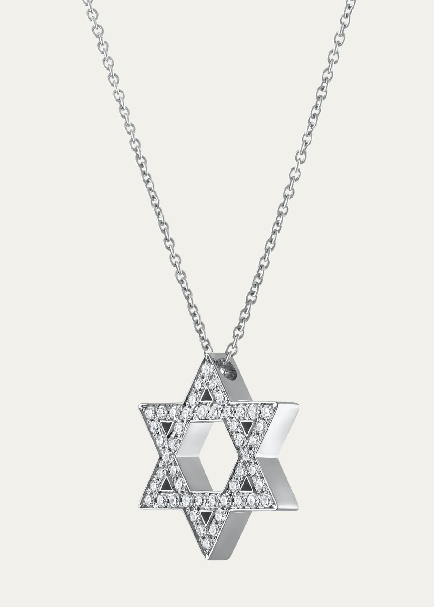 Procaccia Jewelry18K Gold Large Star of David Pave Diamond Necklace