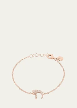 Procaccia Jewelry18K Rose Gold Diamond Pave Chai Bracelet