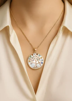 Procaccia Jewelry18K Rose Gold Tree of Life Medallion Necklace