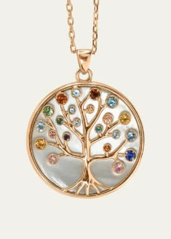Procaccia Jewelry18K Rose Gold Tree of Life Medallion Necklace