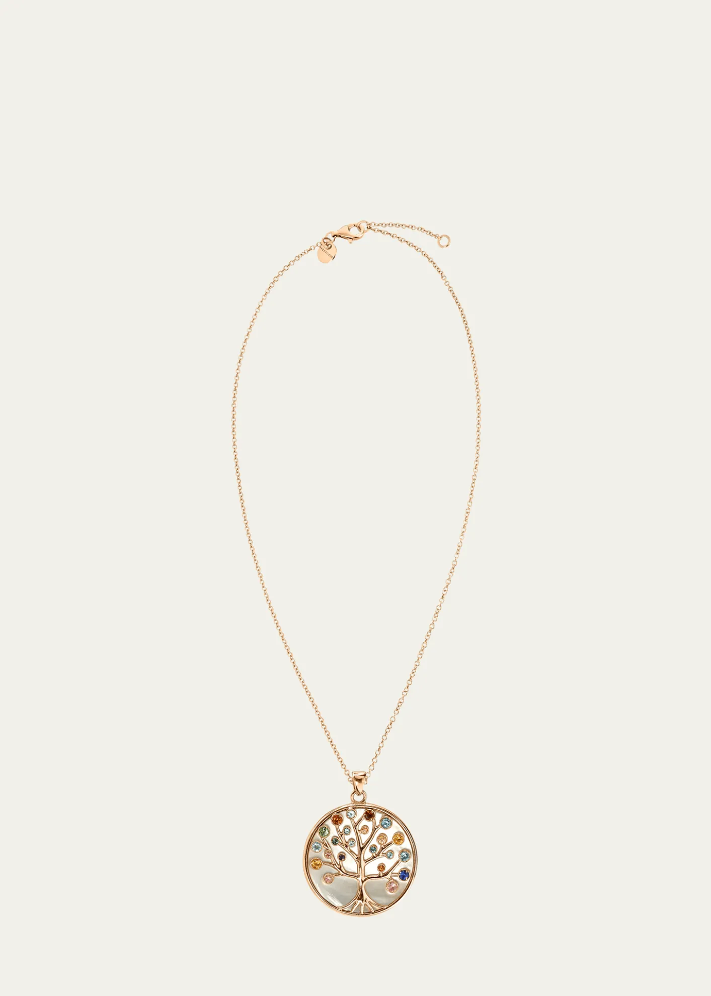 Procaccia Jewelry18K Rose Gold Tree of Life Medallion Necklace
