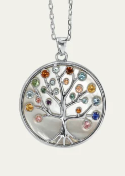 Procaccia Jewelry18K White Gold Tree of Life Medallion Necklace