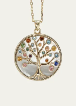 Procaccia Jewelry18K Yellow Gold Tree of Life Medallion Necklace