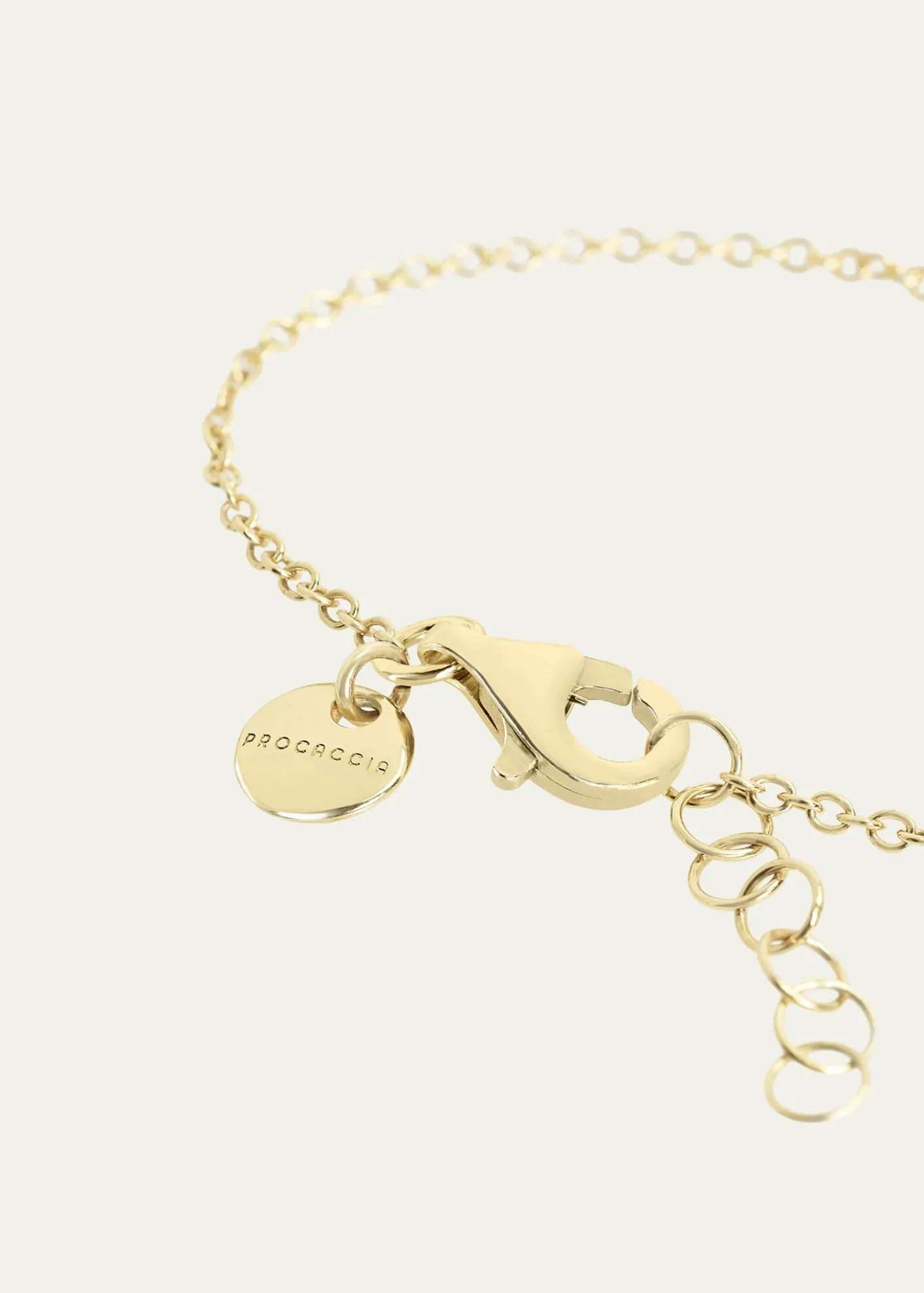 Procaccia Jewelry18K Yellow Gold Diamond Pave Chai Bracelet