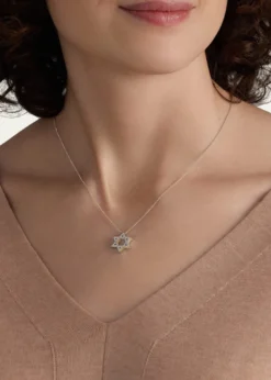 Procaccia Jewelry18K Yellow Gold Large Star of David Pave Diamond Necklace