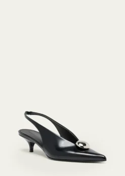 Proenza SchoulerDome Slash Leather Slingback Pumps
