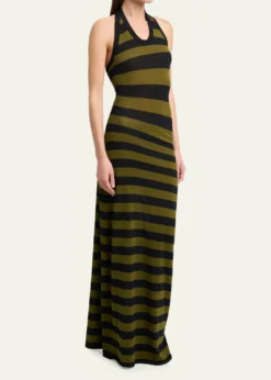 Proenza SchoulerFrann Striped Cotton Long Halter Dress