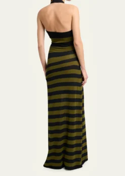 Proenza SchoulerFrann Striped Cotton Long Halter Dress