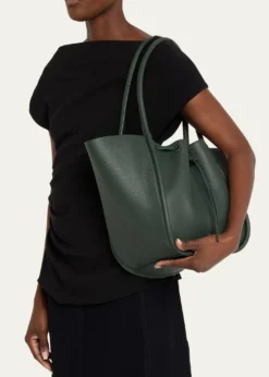 Proenza SchoulerLarge Ruched Pebbled Leather Tote Bag