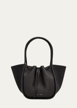 Proenza SchoulerLarge Ruched Pebbled Calfskin Tote Bag