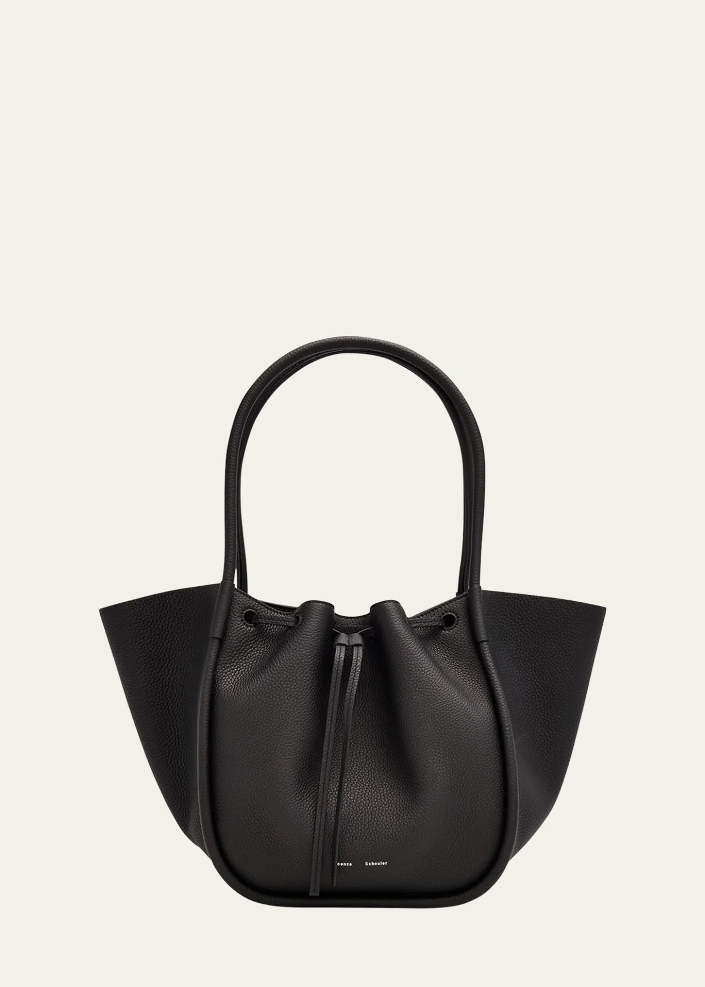Proenza SchoulerLarge Ruched Pebbled Calfskin Tote Bag