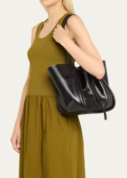 Proenza SchoulerLarge Ruched Calf Leather Tote Bag